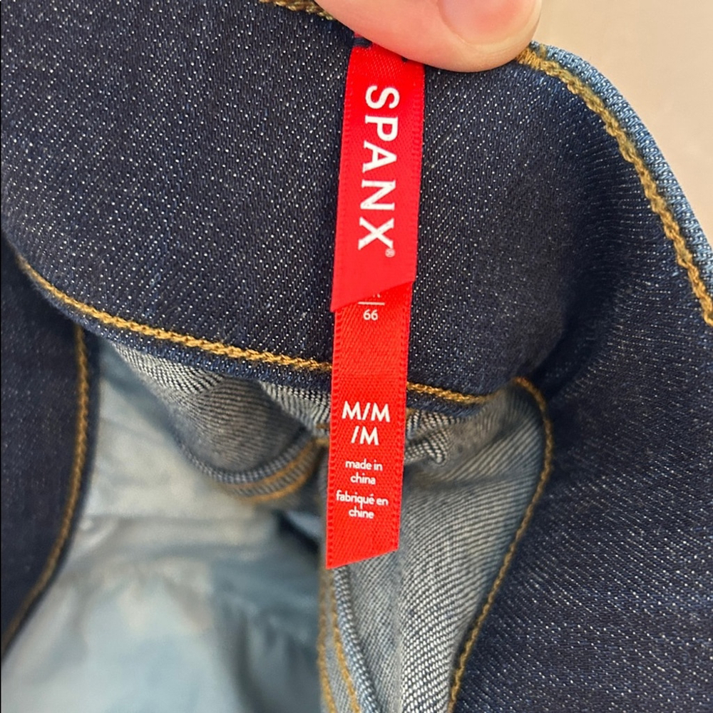 SPANX High Rise Ankle Skinny Jeans Dark Blue Jeans size medium - Picture 2 of 8